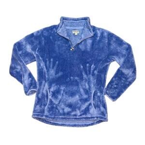 Dover Saddlery Women’s ¼ Zip Fleece Pullover Blue Size L Equestrian Riding Top